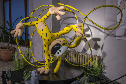 Belgique, Bruxelles, Centre belge de la bande dessinée (Musée de la BD) installé dans un batiment Art nouveau conçu par Victor Horta en 1906, le Marsupilami