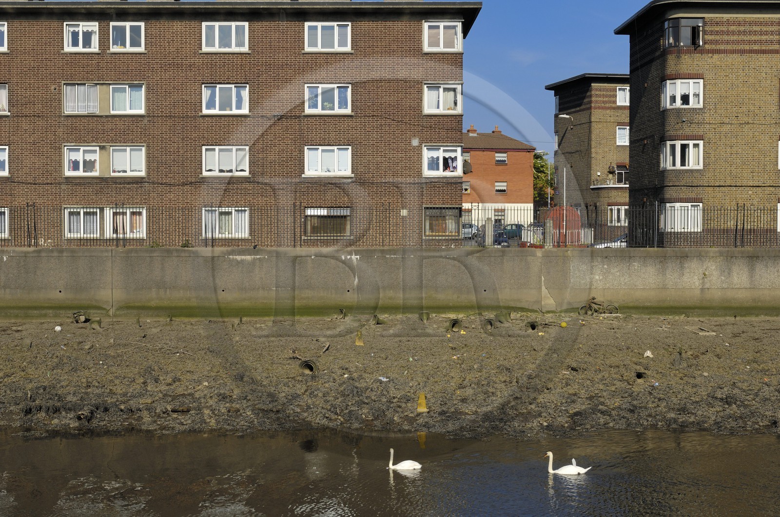 Irlande, Dublin, quartier populaire des anciens docks