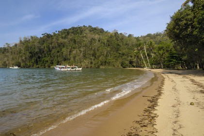 Brésil, Etat de Rio de Janeiro, plage dans la baie de Paraty