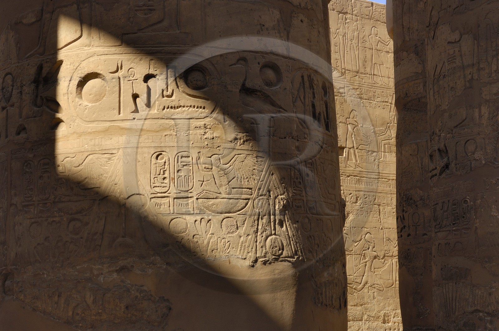 Egypte, Haute Egypte, vallée du Nil, Louxor, Karnak, classé Patrimoine Mondial de l'UNESCO, Grande Salle Hypostyle