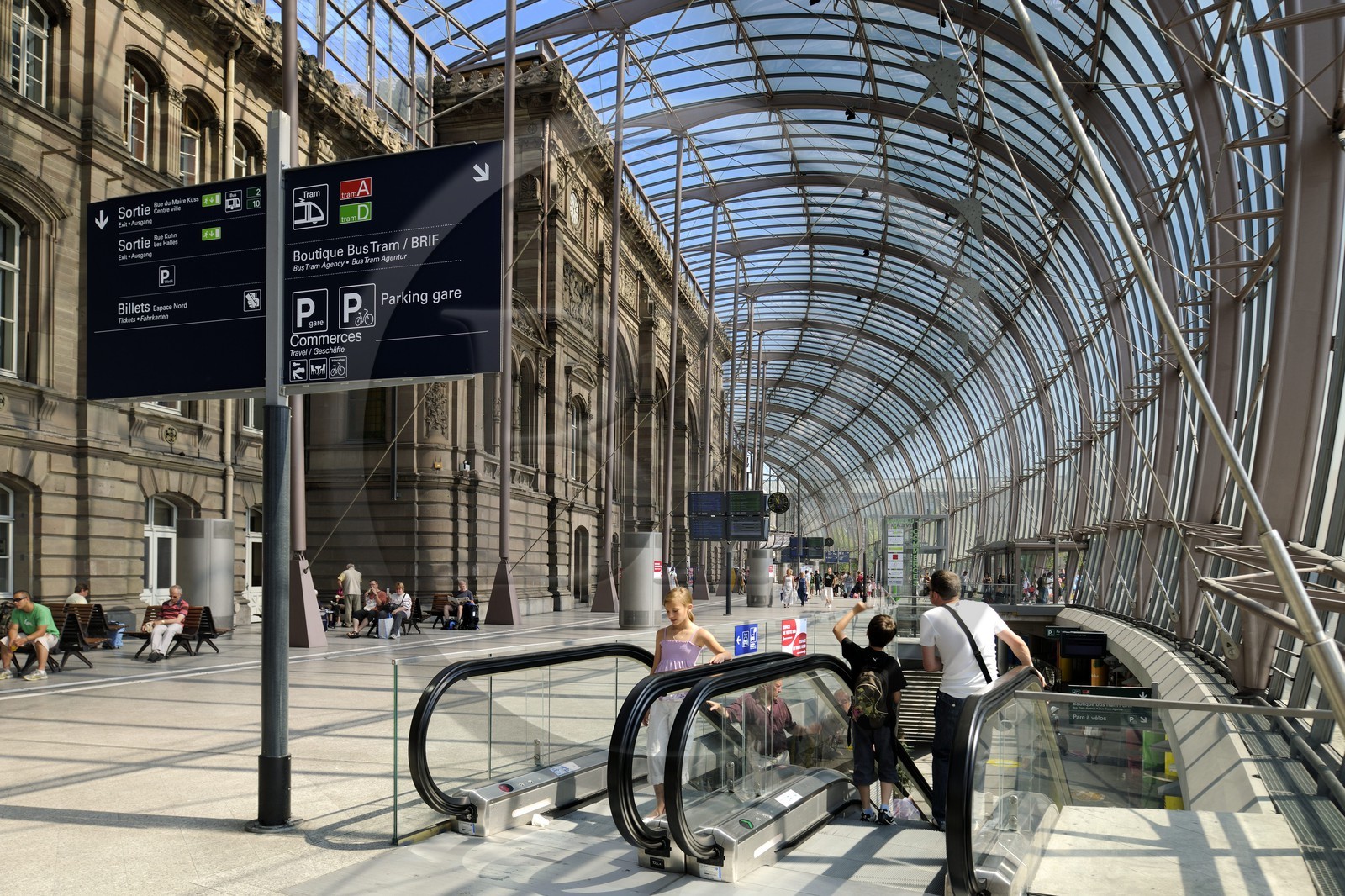 France, Bas-Rhin (67), Strasbourg, la verrière de la gare