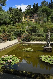 France, Alpes-Maritimes, Menton, garden Serre de la Madone and the villa of Major Lawrence Johnston