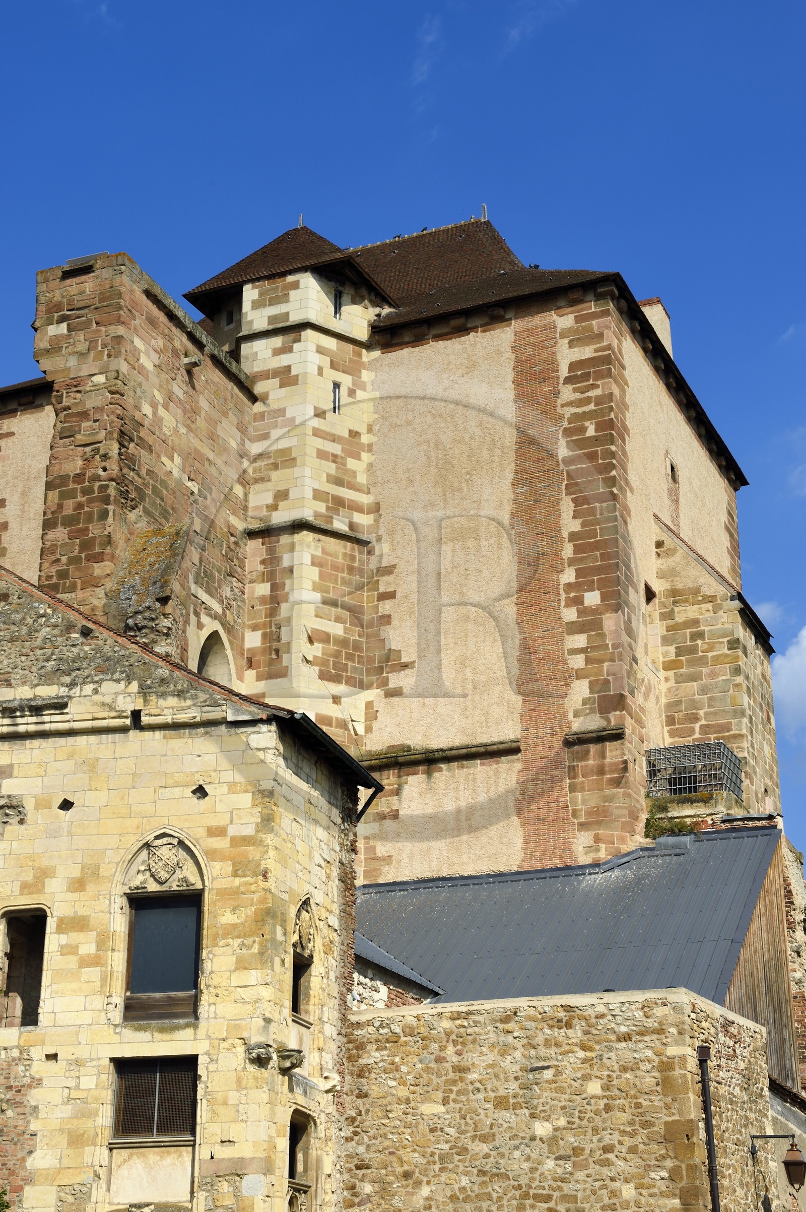France, Allier (03), ancienne province du Bourbonnais, Moulins, Tour de la Mal-Coiffée de l'ancien Chateau des Ducs de Bourbon qui fut transformée en prison jusqu'en 1984