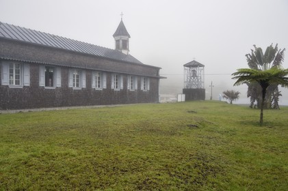 France, Ile de la Reunion, Cirque de Salazie, classé Patrimoine Mondial de l'UNESCO, Grand-Ilet, église Saint-Martin