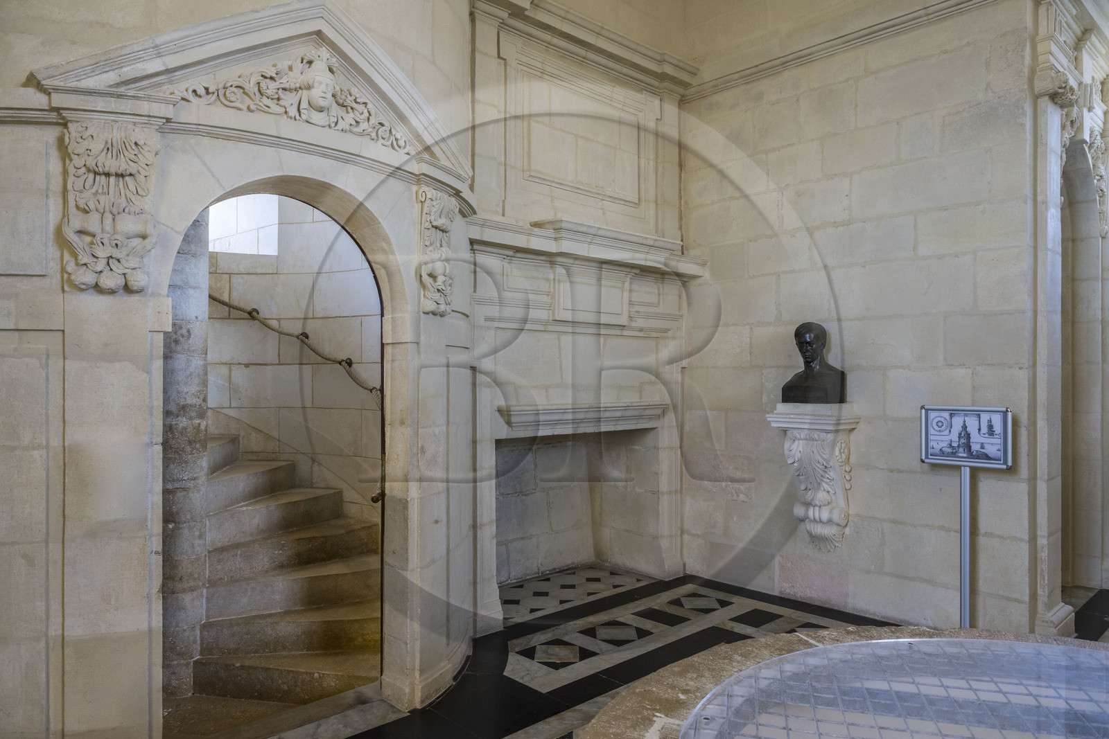 France, Gironde (33), le Verdon-sur-Mer, phare de Cordouan, classé Patrimoine Mondial de l'UNESCO, l'appartement du roi (1er étage)