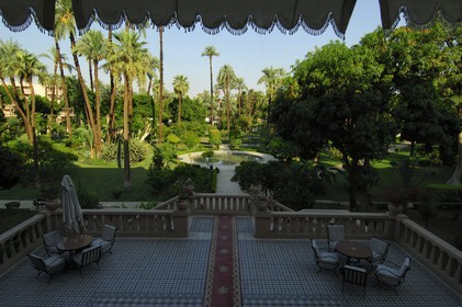 Egypte, Haute Egypte, vallée du Nil, Louxor, les jardins de l'hotel Old Winter Palace