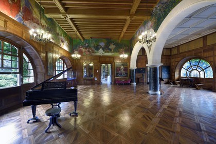 France, Pyrenees Atlantiques, Basque Country, Cambo les Bains, Villa Arnaga, the French author Edmond Rostand's house and museum, the Great Hall