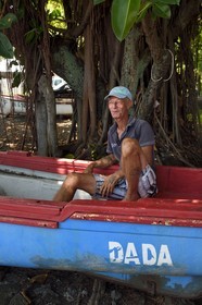 France, Reunion island (French overseas department), Saint-Joseph, the small port of the Marine de Langevin, the fisherman Georges Merlot