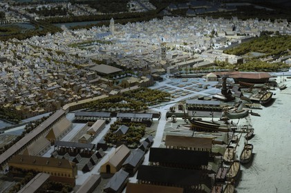 France, Charente-Maritime (17), Rochefort, le quartier de l'Arsenal, musée d'art et d'histoire dans l'hôtel Hèbre de Saint-Clément, plan-relief de Rochefort de Touboulic