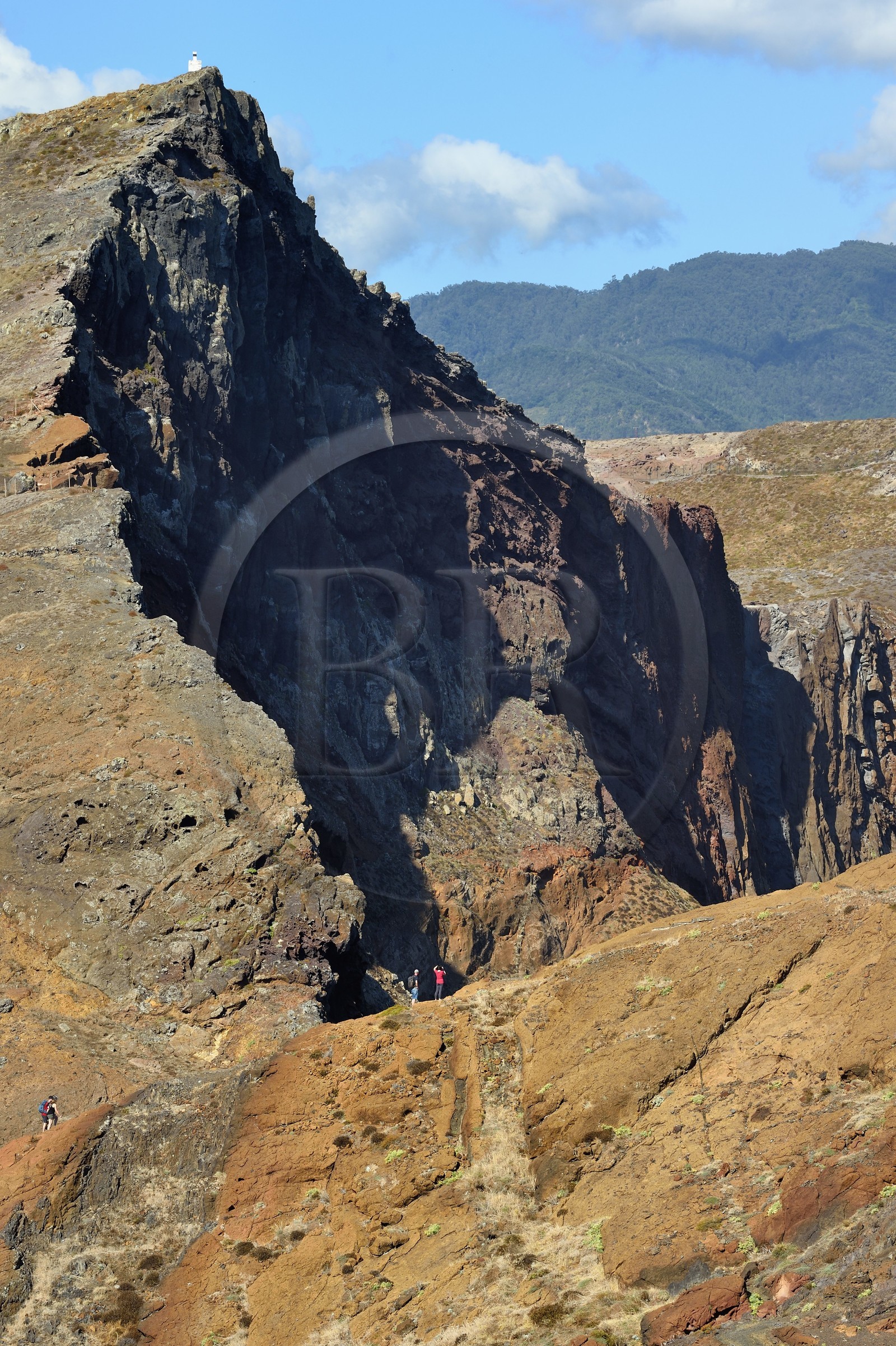 Portugal, Ile de Madère, randonnée dans la réserve naturelle de la Ponta de Sao Lourenço (pointe Saint Laurent) à l'extrême Est de l'ile