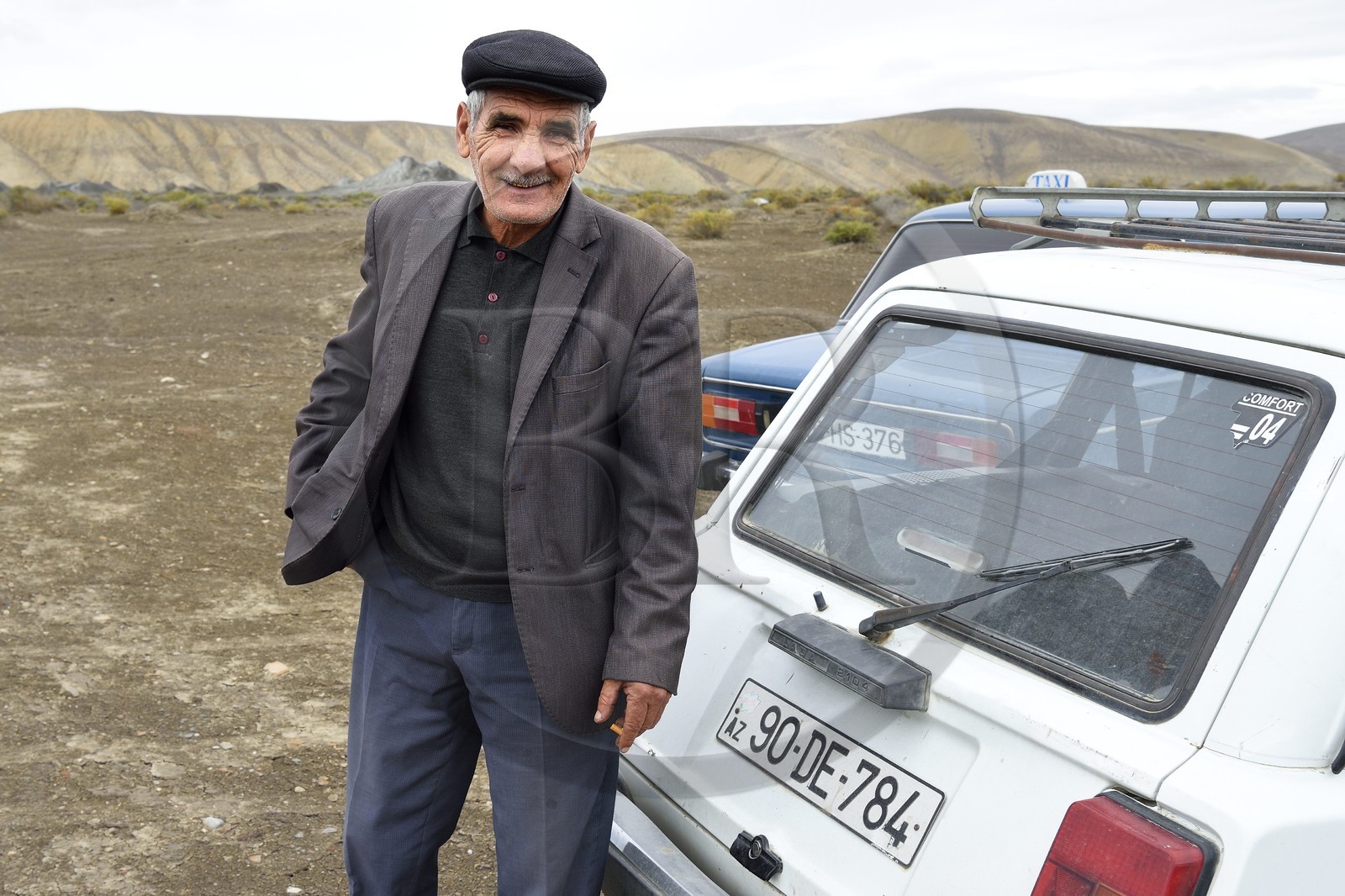 Azerbaïdjan, Gobustan, chauffeur de taxi