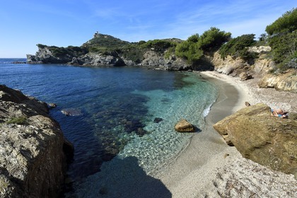 France, Var, Ile des Embiez, Coucoussa beach