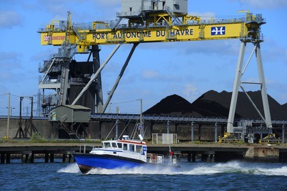 France, Seine-Maritime (76), Le Havre, le port de commerce, Centrale thermique EDF