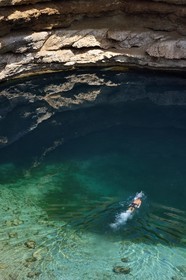Sultanate of Oman, Ash Sharqiyah region, Bimmah, Hawiyyat Najm known as Sink Hole, natural well 20 meters deep
