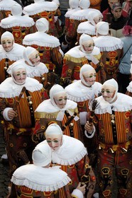 Belgium, Wallonia, Carnival of Binche, Gilles of Binche wearing his special mask