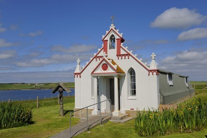 Royaume-Uni, Ecosse, Iles Orcades, Mainland à Lamb Holm, the Italien Chapel (la chapelle italienne) datant de la 2ème guerre mondiale