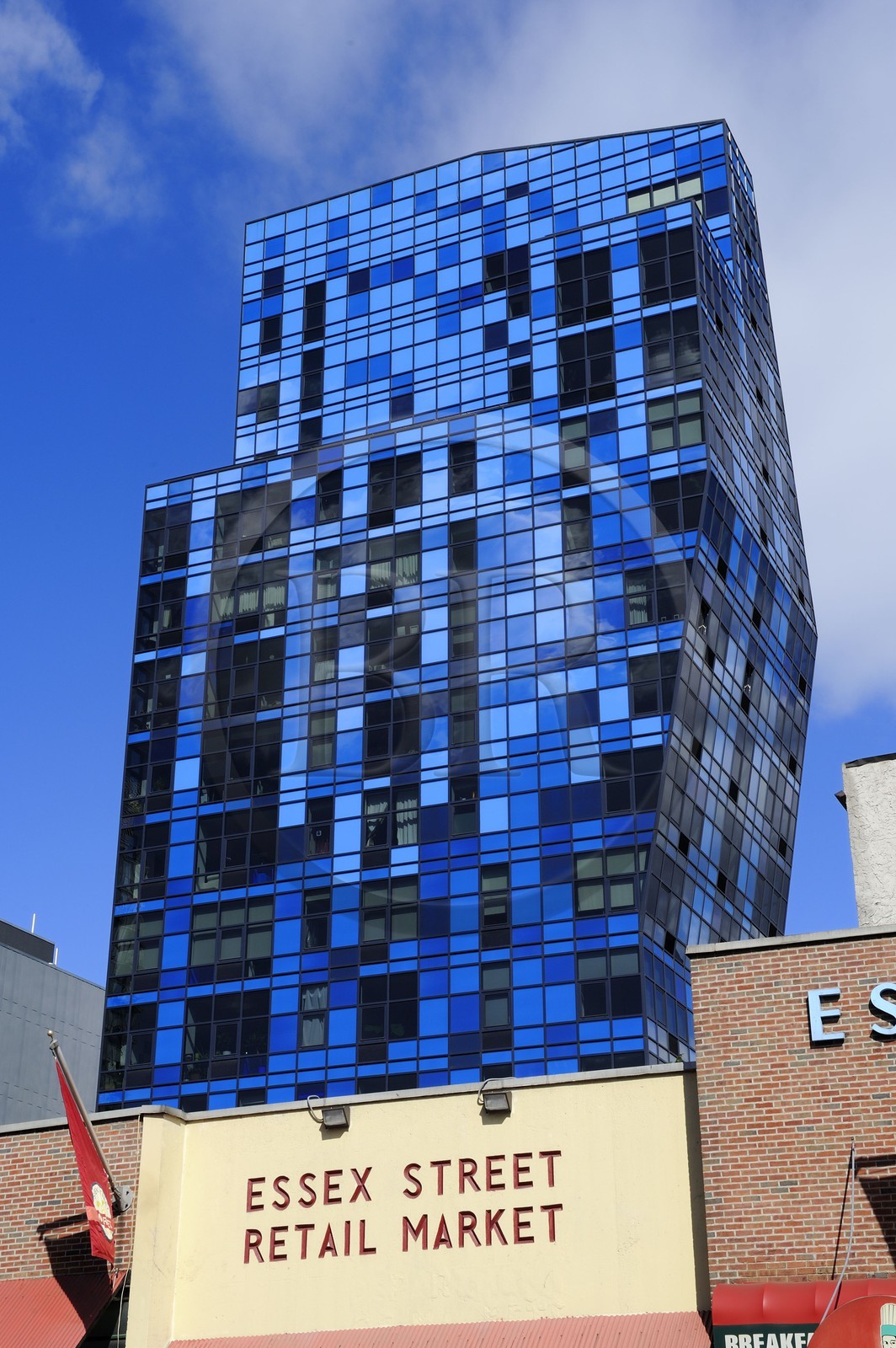 Etats-Unis, New York, Manhattan, l'immeuble Blue Condominium (2007) sur Norfolk Street