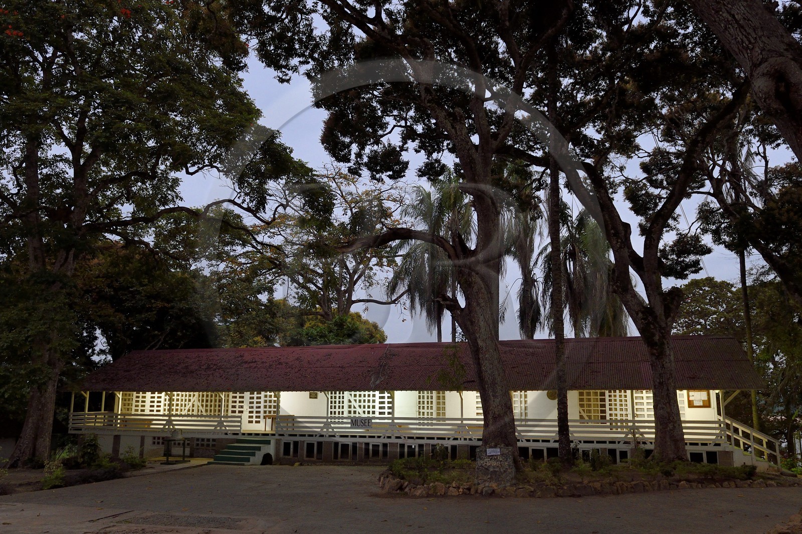 Gabon, Province du Moyen-Ogooué, Lambaréné, l'ancien Hopital Albert Schweitzer devenu musée, sa dernière maison