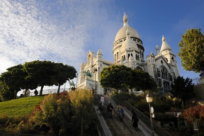 France, Paris (75), le Sacré Coeur sur la Butte Montmartre