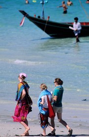 Thailand, Samui islands archipelago, Full Moon Party on Koh Pha-Ngan island, Had Rin beach the day before the party
