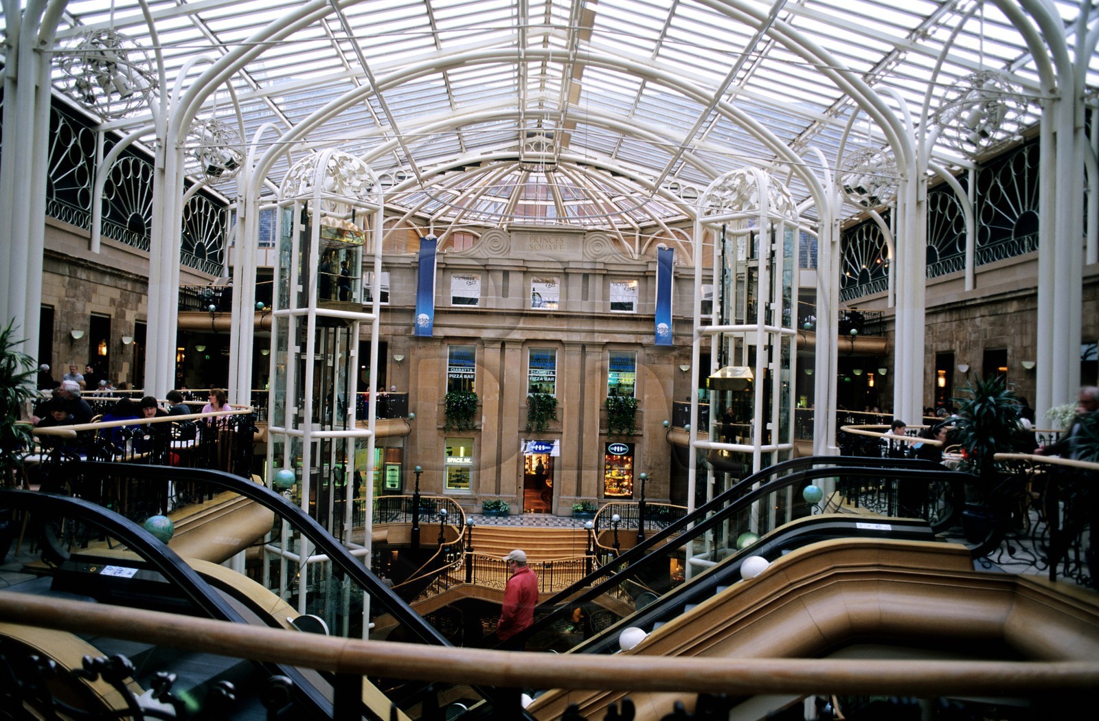 Royaume-Uni, Ecosse, Glasgow, Princes Square, centre commercial construit à partir de plusieurs immeubles anciens