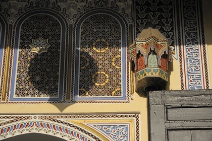 Morocco, Middle Atlas, Fez, Imperial City, Sofitel Palais Jamai Hotel, fine-cut stucco