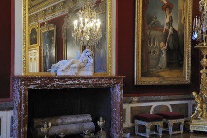 France, Yvelines (78), château de Versailles, classé Patrimoine Mondial de l'UNESCO, les Grands Appartements, appartement de la Reine, l'antichambre du Grand Couvert
