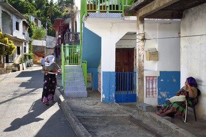 France, Mayotte island (French overseas department), Grande-Terre, Sada, street scene