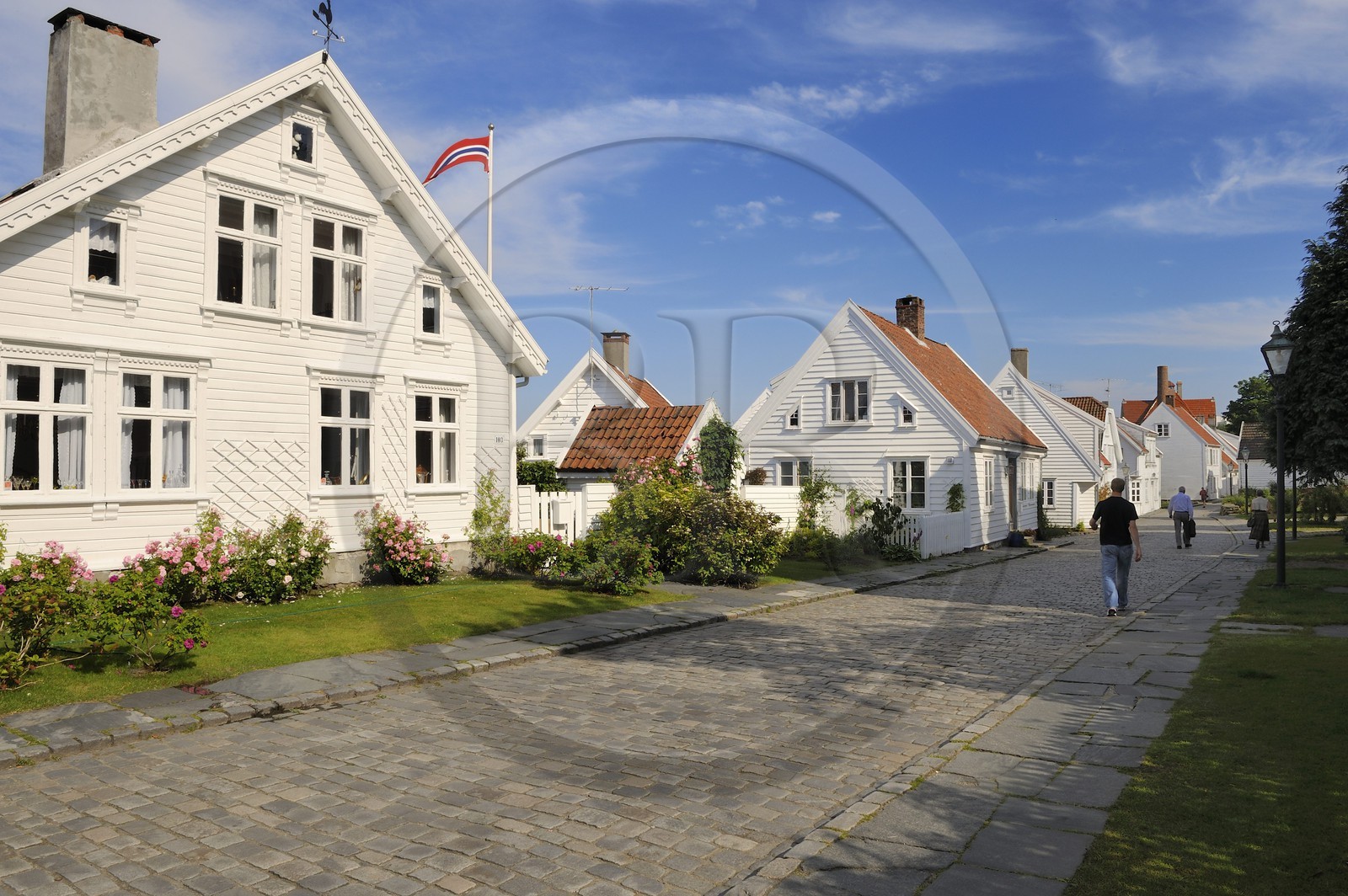 Norway, Rogaland County, Stavanger, wooden houses in the old town