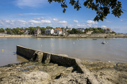France, Charente-Maritime, Royan region, Saint Palais sur Mer, the Bureau beach in the conche de Saint-Palais