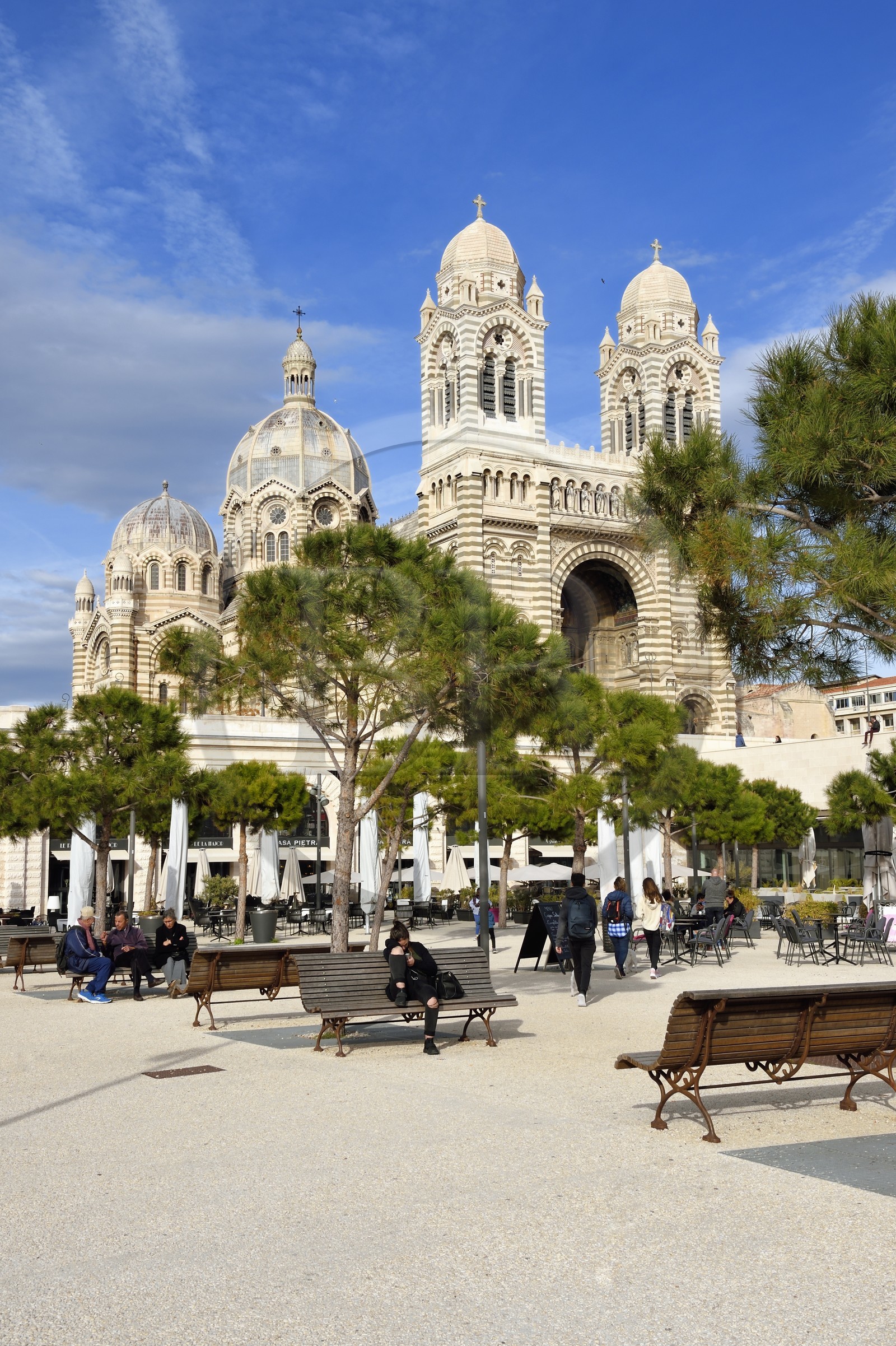 France, Bouches-du-Rhône (13), Marseille, Zone Euroméditerranée, quartier La Joliette, la Cathédrale La Major (XIXe siècle)