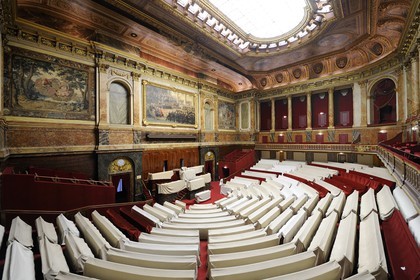 France, Yvelines (78), château de Versailles, classé Patrimoine Mondial de l'UNESCO, aile du Midi, hémicycle du congrès du parlement