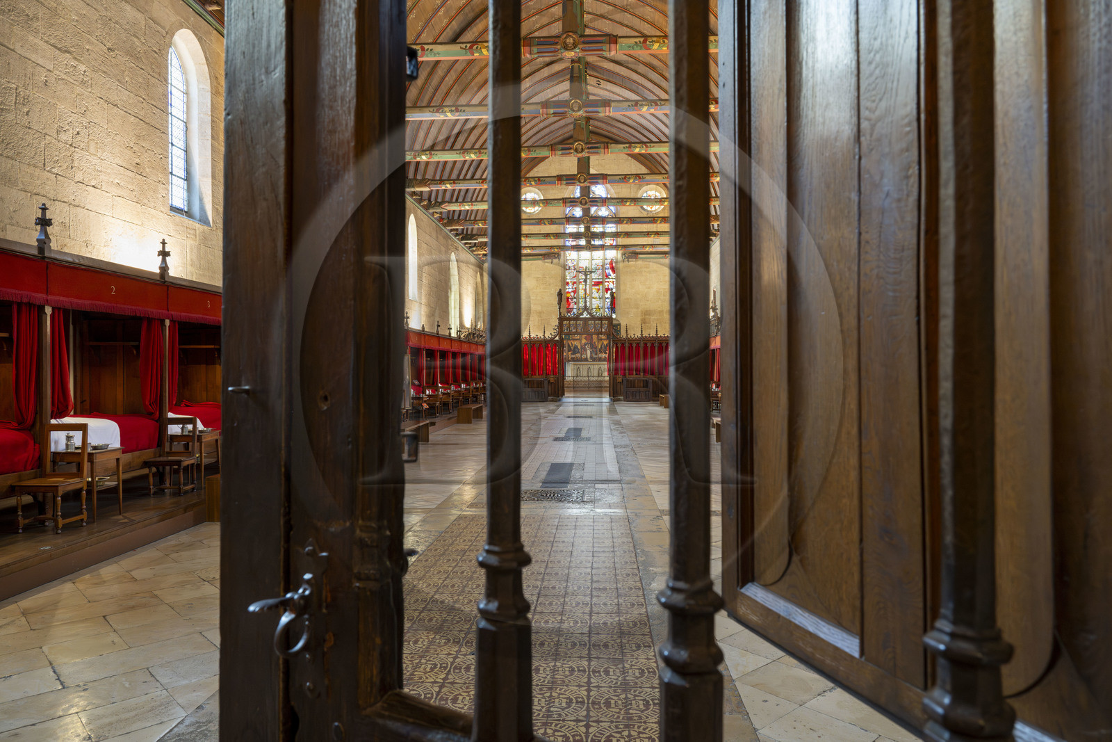 France, Côte-d'Or (21), Beaune, zone classée Patrimoine Mondial de l'UNESCO, Hospices de Beaune, l'Hôtel-Dieu, la Grande salle des Pôvres