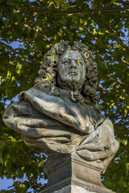France, Nièvre (58), Parc naturel régional du Morvan, Bazoches, buste de Vauban (Sébastien Le Prestre, marquis de Vauban) (1633-1707) inhumé dans l'église Saint-Hilaire de Bazoches