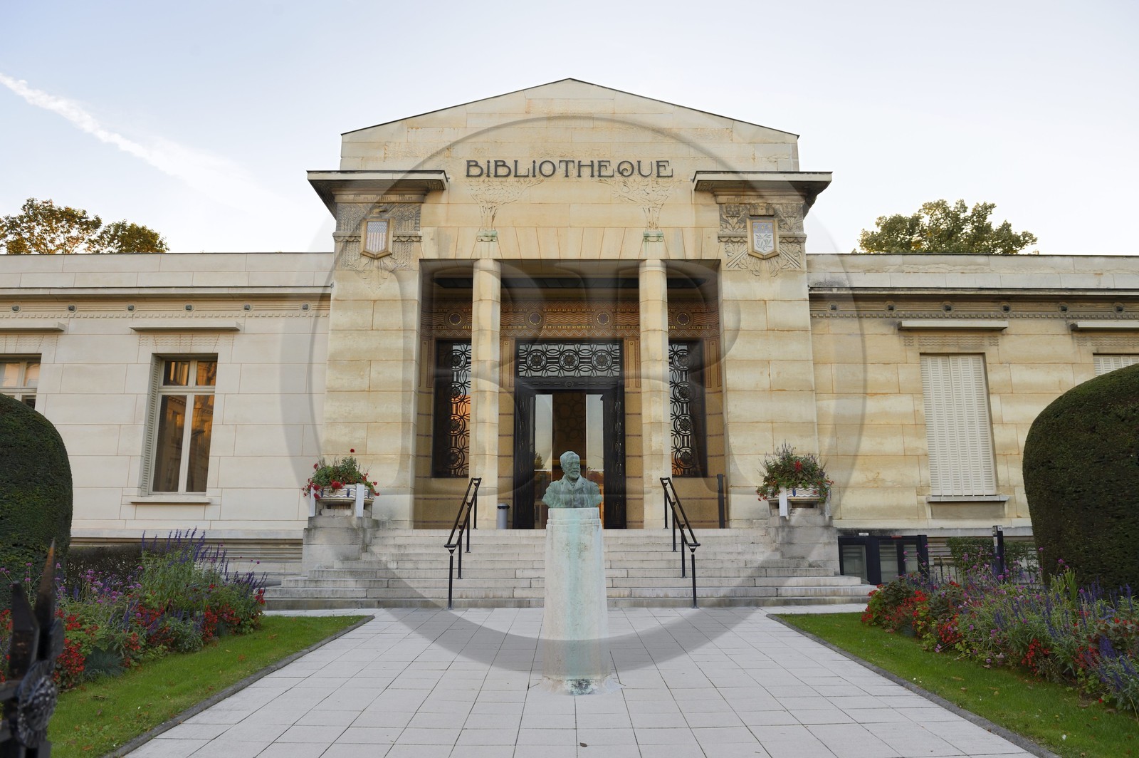 France, Marne (51), Reims, la bibliothèque Carnegie de style Art Nouveau