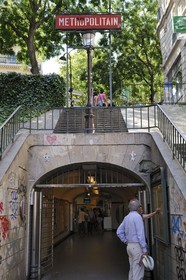 France, Paris (75), station de metro Lamarck-Caulaincourt