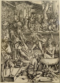 France, Marne, Reims, Hotel le Vergeur museum, Albrecht Durer's engraving of a series on the Apocalypse