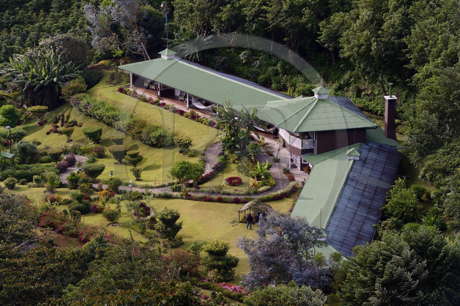 Panama, province de Chiriqui, Boquete, la plantation de café Finca Lerida; l'hotel