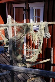 Norvège, Nordland, Iles Lofoten, Austvagoy, rorbuer (maison de pêcheurs) à Svolvaer