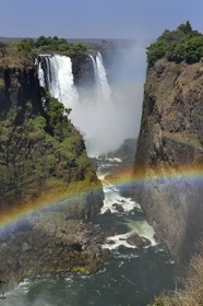 Zimbabwe, Matabeleland North Province,  Zambesi River, the Victoria Falls, listed as World Heritage by UNESCO