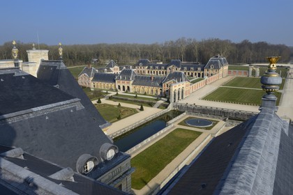 France, Seine et Marne, Maincy, Chateau de Vaux le Vicomte, the dependence viewed from the lantern