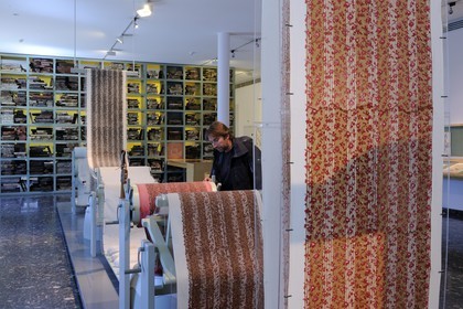 France, Haut-Rhin (68), Mulhouse, musée de l’Impression sur Étoffes, diffrentes étapes d'impression au 18ème siècle