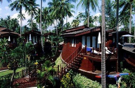 Thailand, gulf of Siam, island of Ko Samui, rooms of Imperial Boat House Hotel
