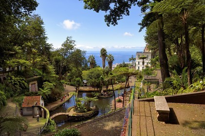 Portugal, Madeira Island, Funchal, the Monte Palace tropical garden, the old palace in the heart of the property