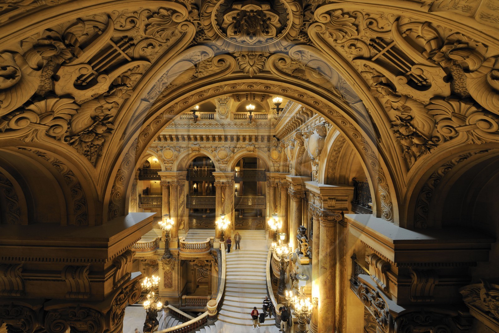 France, Paris (75), l'Opéra Garnier, le Grand Escalier France, Paris (75), l'Opéra Garnier, le Grand Escalier
