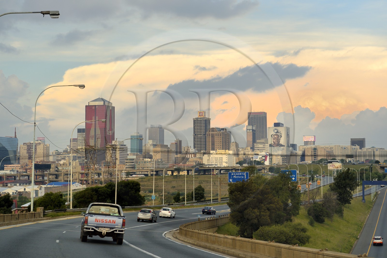 Afrique du Sud, province de Gauteng, Johannesburg, les gratte-ciels du CBD (Central Business District)