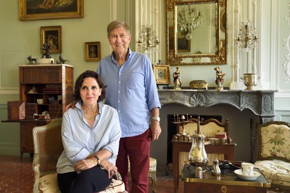 France, Vaucluse, Parc Naturel Regional du Luberon (Natural Regional Park of Luberon), Ansouis, labelled Les Plus Beaux Villages de France (The Most Beautiful Villages of France), Ansouis castle, 17th century appartment, the owners Gérard and Frédérique Rousset-Rouvière