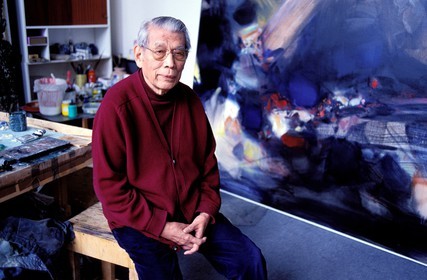 France, Val-de-Marne (94), Vitry, l' artiste peintre et académicien, Mr Chuteh-Chun