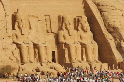 Egypte, Haute Egypte, Nubie, Abou Simbel, site classé Patrimoine Mondial de l'UNESCO, temple de Ramsès II