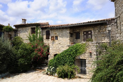 France, Herault, Pic Saint-Loup region, Les Matelles village, (former) Castle Square